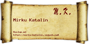 Mirku Katalin névjegykártya